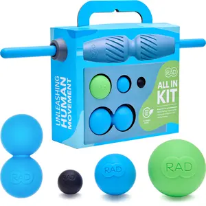 RAD All in 7-in-1 Foam Roller Set - Myofascial Release Kit - Includes Massage Roller Stick, Foam Roller, Yoga Block, Peanut Roller Ball Massager, Massage Balls - Massage Tools for Mobility & Recovery