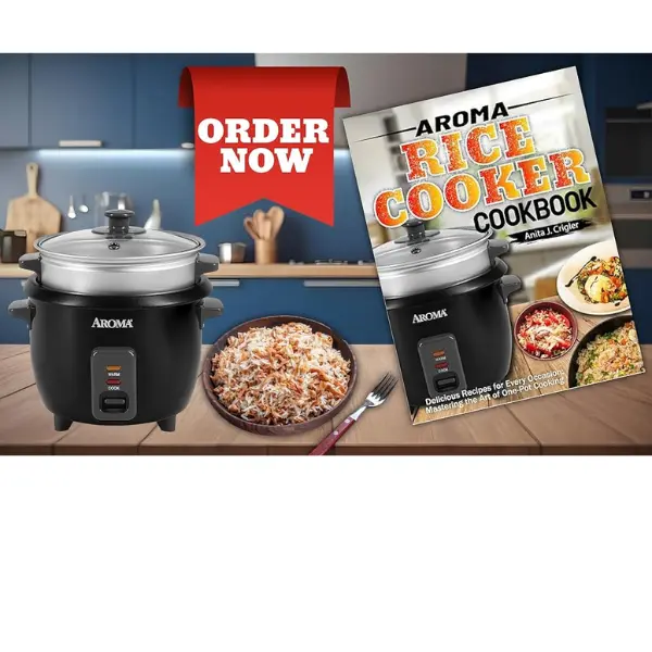 Aroma Rice Cooker Recipe Book: 1-Pot Meals for Key Occasions, Mastering Rice Cooking Techniques, Paperback Cover