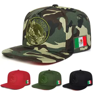 Unisex Mexico Eagle Embroidered Hip Hop Hat Outdoor Adjustable Sunscreen Leisure Hat Spring Autumn Travel Tourism Beach Vacation