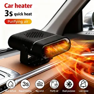 Car Heater with Defogger and Defroster - Portable Heat and Windshield Defogging, Makes driving vision clear, 360° Rotation Car Heaters for Vehicle for Winter