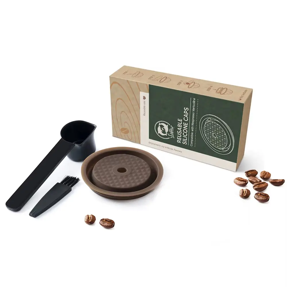 Reusable Silicone Cap Compatible with Nespresso Vertuoline Original Capsules