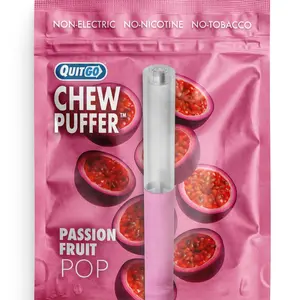 QuitGo Air Straw Passion Fruit Chew Habit Chew Stick – Plastic Reusable Natural Aid Straw to Curb Cravings & Breathe Freely