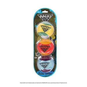The Original Hacky Sack 3 Pack, Footbag Core 70s, 80’s Toys - Material Bag - Hacky Ball, Foot Bag Kick Sack, Indoor and Outdoor Toys for Kids and Adults - Hacking a Sack, Kids Toys, Ages 8+