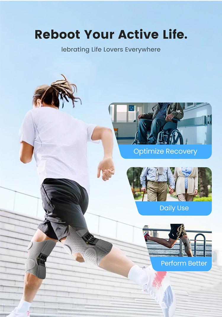 Adjustable Knee Protection Booster for Sport Premium Support Multipurpose Design Breathable Fabric Durable Construction Sizes M L XL Spring Support 360° Protection Non-Slip Secure