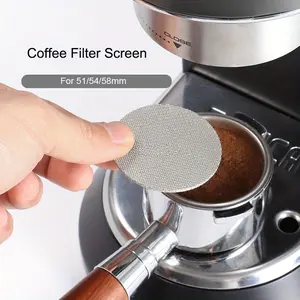 1pc Reusable Coffee Filter Screen Heat Resistant Mesh Portafilter Barista Coffee Making Puck Screen for Espresso Machine