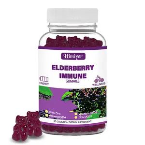 Himiyer Elderberry Gummies, Sea Moss, Sea Moss Gummies, Black Sambucus Elderberry, With Zinc And Vitamin C, D3, Chewable Elderberry Supplements, Multivitamin Milk Natural Healthcare Dietary Fitness Edible