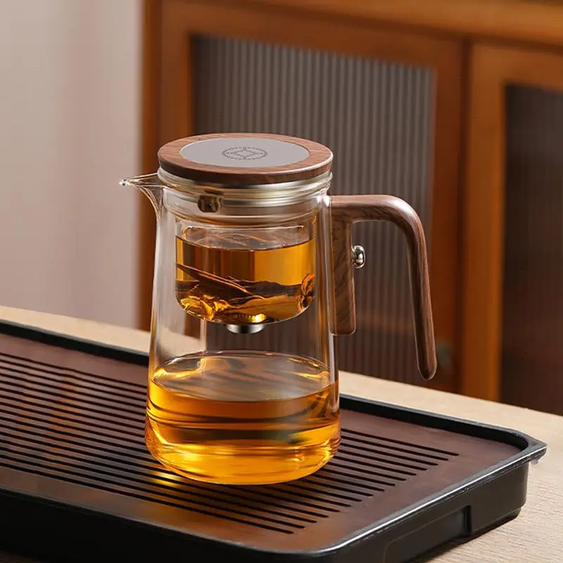 Teapot with Infuser - Loose Leaf Tea Strainer,Classic Magic Tea Pot with Wooden Handle,Enchanti Tea Pot Magic Teapot,Magical Teapot,Magic Tea Pot with Infusers Does not apply