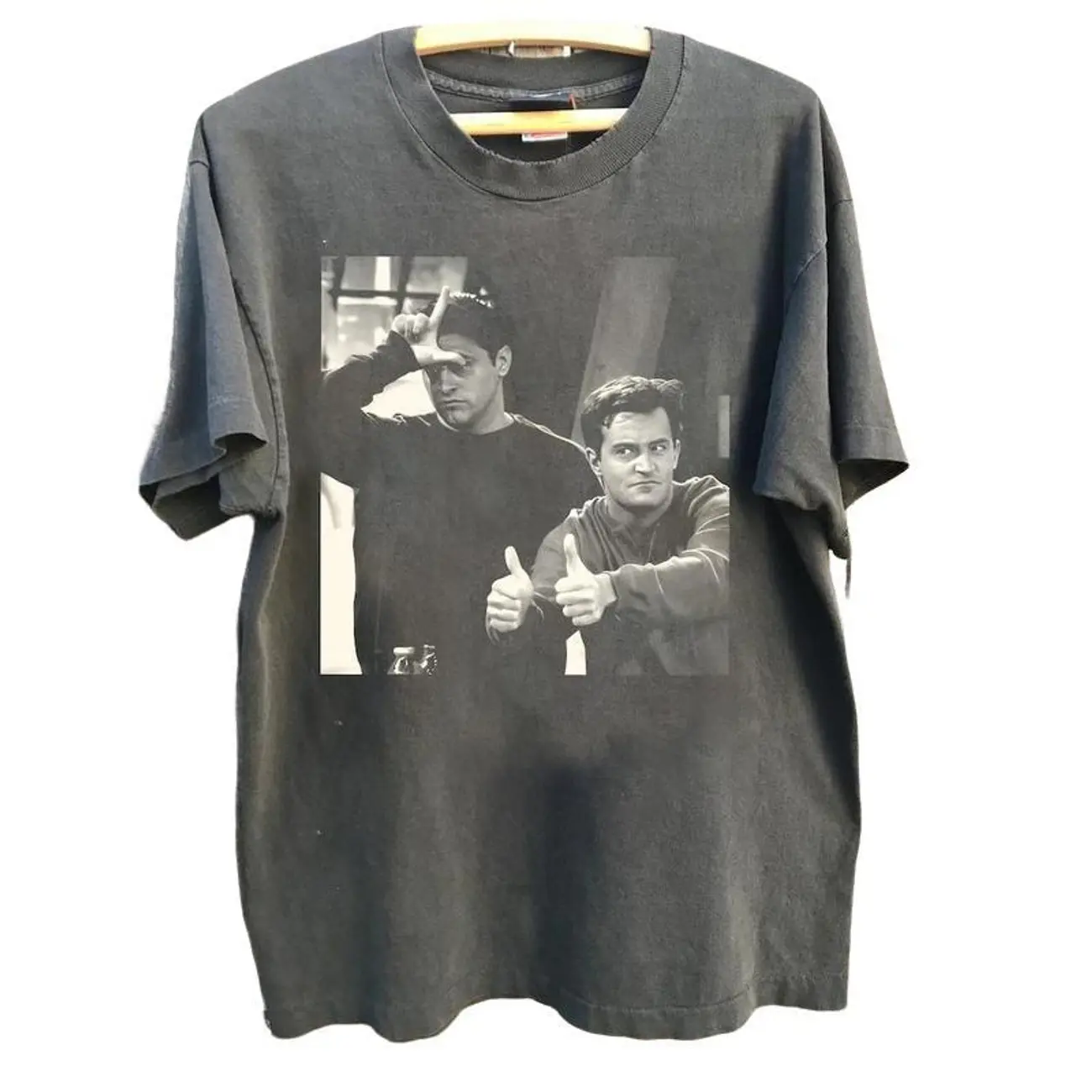 Vintage Chandler Bing Joey Tribbiani Retro Friends Sitcom T-Shirt, Chandler Bing Mathew Perry Graphic Tee, 90s Nostalgia Friends Reunion Fan Gift
