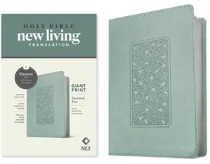 NLT Personal Size Giant Print Bible, Filament Enabled Edition (Red Letter, Leatherlike, Floral Frame Teal) -- New Living Translation - Bible