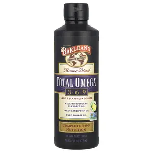 Barlean's Master Blend, Total Omega® 3 · 6 · 9, Lemonade, 16 fl oz (473 ml)