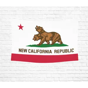 New California Republic (Double Headed Bear) Flag tapestry 150D Printed Polyester 3x5 Ft Decor Decorative bedroom living room gift