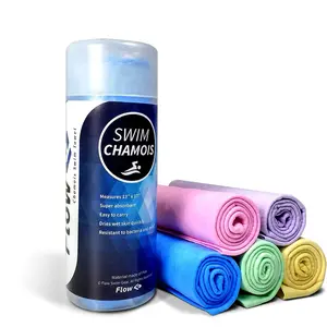 Flow Swim Chamois - Quick Dry Towel for Swimming, Diving, Triathlons, and Other Water Sports (Pink) Flow Swim Gear