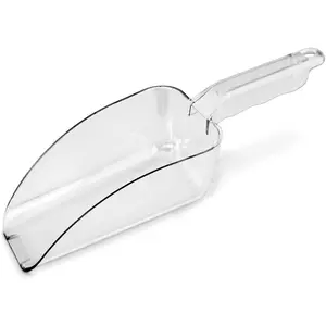 Commercial Grade Polycarbonate Plastic Utility Ice Scoop, Clear, 24 oz