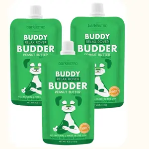 3pk Relax Rover Buddy Budde Squeeze Pouch (4oz each)- 100% natural calming dog peanut butter