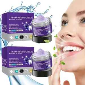 Purple Teeth Whitening Powder | Effective Stain Removal, Gentle Enamel Care, Gum Friendly Formula, Mineral Support, Daily Teeth Brightening, Fresh Breath & Oral Health Dental Powder, 50g