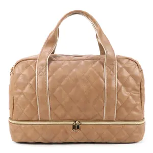 Luxury Soft-Side Large-Capacity Carry-On Travel Duffle Bag - Metal Zipper, Anti-Theft, Multiple Pockets, Shoe Compartment, Weekender/Overnight Bag for Weekend Travel, Business