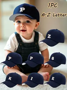 1PC 1-3Y Kids Bestselling 26 Letters Baseball Cap, Adjustable Kids Sun Hat, Unisex Design For Boys And Girls, Durable And Comfortable, Suitable For Sports And Daily Casual Wearing, Kids Fashion Accessory