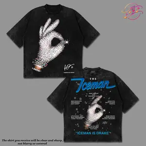 [Echo Culture] Drake - Iceman Album 2026 Graphic Premium Acid Washed Cotton T-Shirt For Team Drizzy, Drake Fans Hip-Hop Shirt, Iceman Album Merch, Drizzy Fan Graphic Tee, Drake Concert Outfit