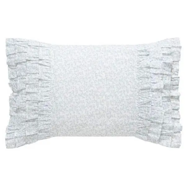 Laura Ashley Ch loe Cottage Blu e 14" X 20" Bre akfast Pillow