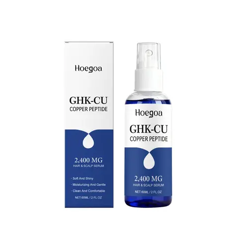 HOEGOA Copper Tripeptide-1 Scalp Serum, Hair Growth Treatment for Stronger Roots, Reduce Hair Loss & Anti-Split Ends, Lightweight Non-Greasy Daily Hair Care Serum for All Hair Types, Hair Treatments