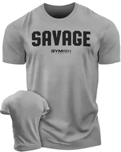 Savage Men's Workout Shirt for Men, Gym Funny Deadlift Lifting T-Shirt