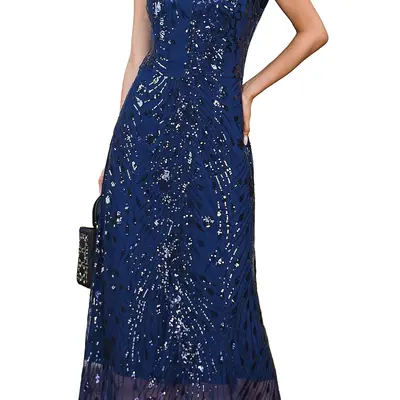 Long Blue Glittery Dresses - TikTok Shop Long Blue Glittery Dresses - TikTok Shop