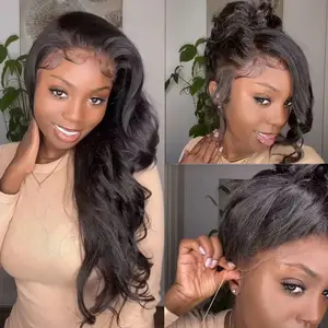 Bling Hair Invisible Strap 360 Full Hd Lace Glueless Wig Body Wave Human Hair Wig 30 Inch Lace Front Wig Brazilian 360 Frontal Wig