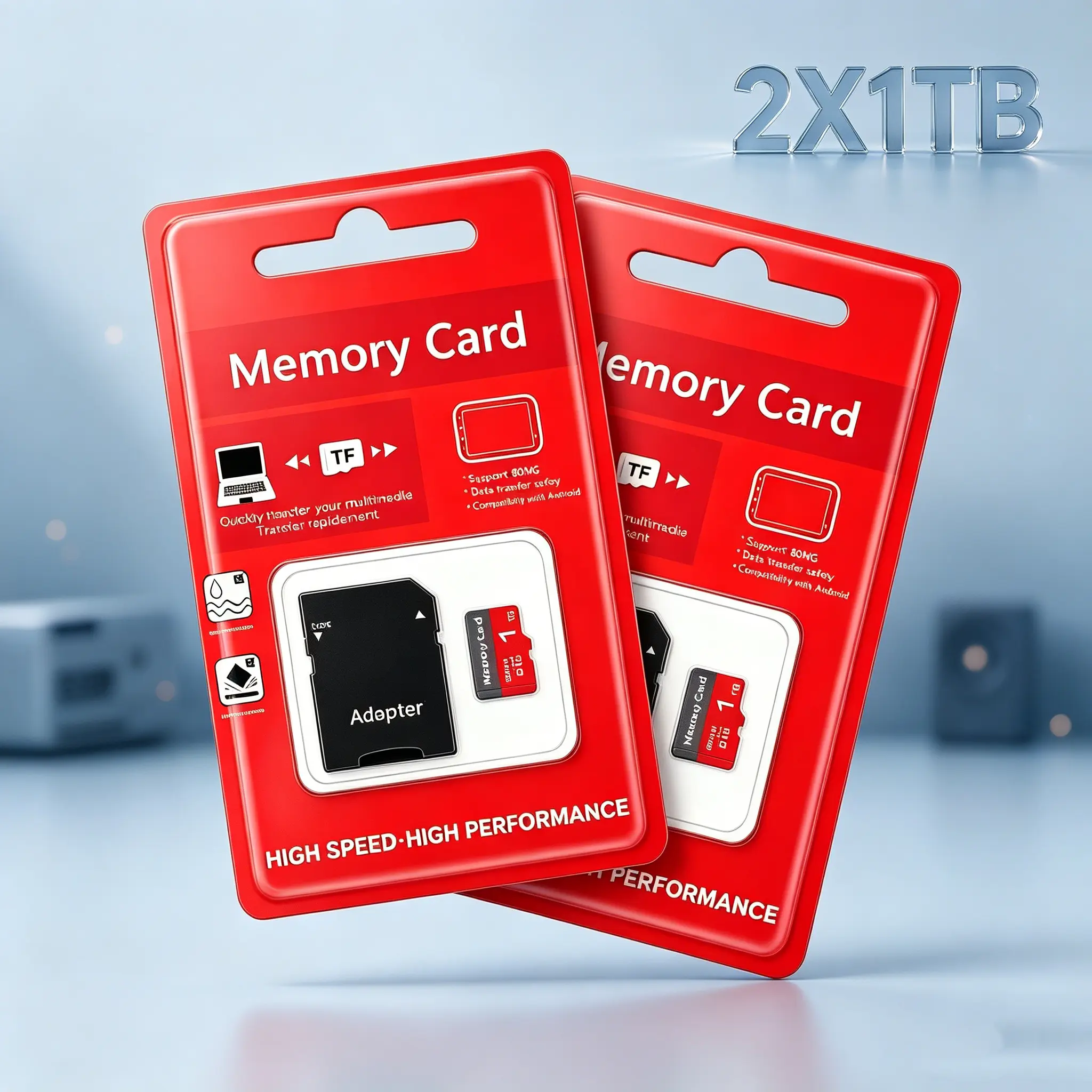 Microsdxc Card for car audio, 1TB sd memory card for mobile phones, 2 Sets Micro TF SD Cards for surveillance cameras, sd card & Micro SD Card durable for dash cams and PC