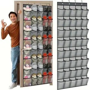 Multifunctional Over-the-Door Shoe Organizer, Wall-Mounted Hanging Storage Bag with Multiple Pockets, Space-Saving Holder for Shoes & Household Sundries,summervibes