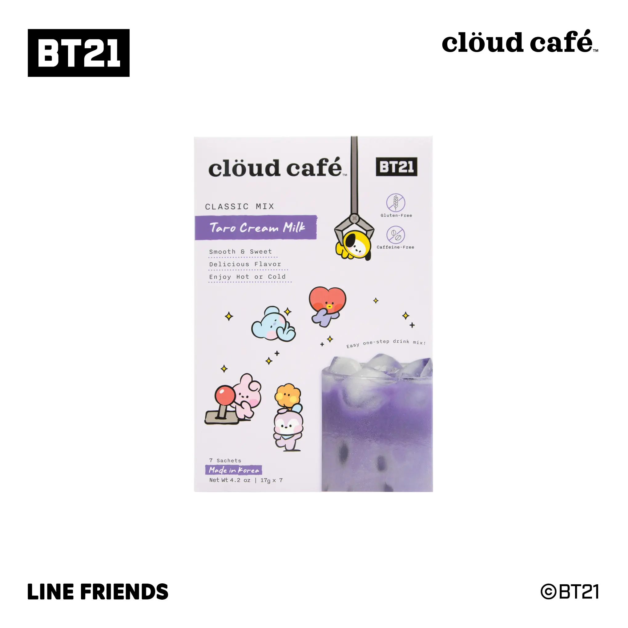 Clöud Café BT21 Taro Cream Milk