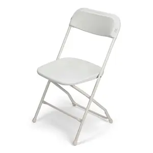 10 Pack White Plastic Folding Chair Stackable Commercial Seat with Steel Frame 800 Lbs Capacity for Events Office Wedding Party Picnic Kitchen Dining MKY Brand