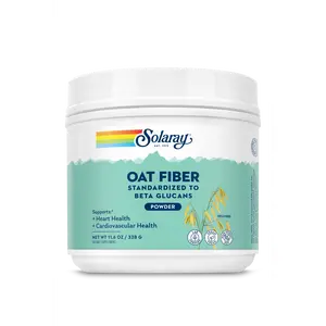 Solaray Oat Fiber Powder - Standardized to Beta Glucans for Heart & Cardiovascular Health - 11.6 oz / 328g - Unflavored, Convenient Mix & Go Formula - Oatmeal
