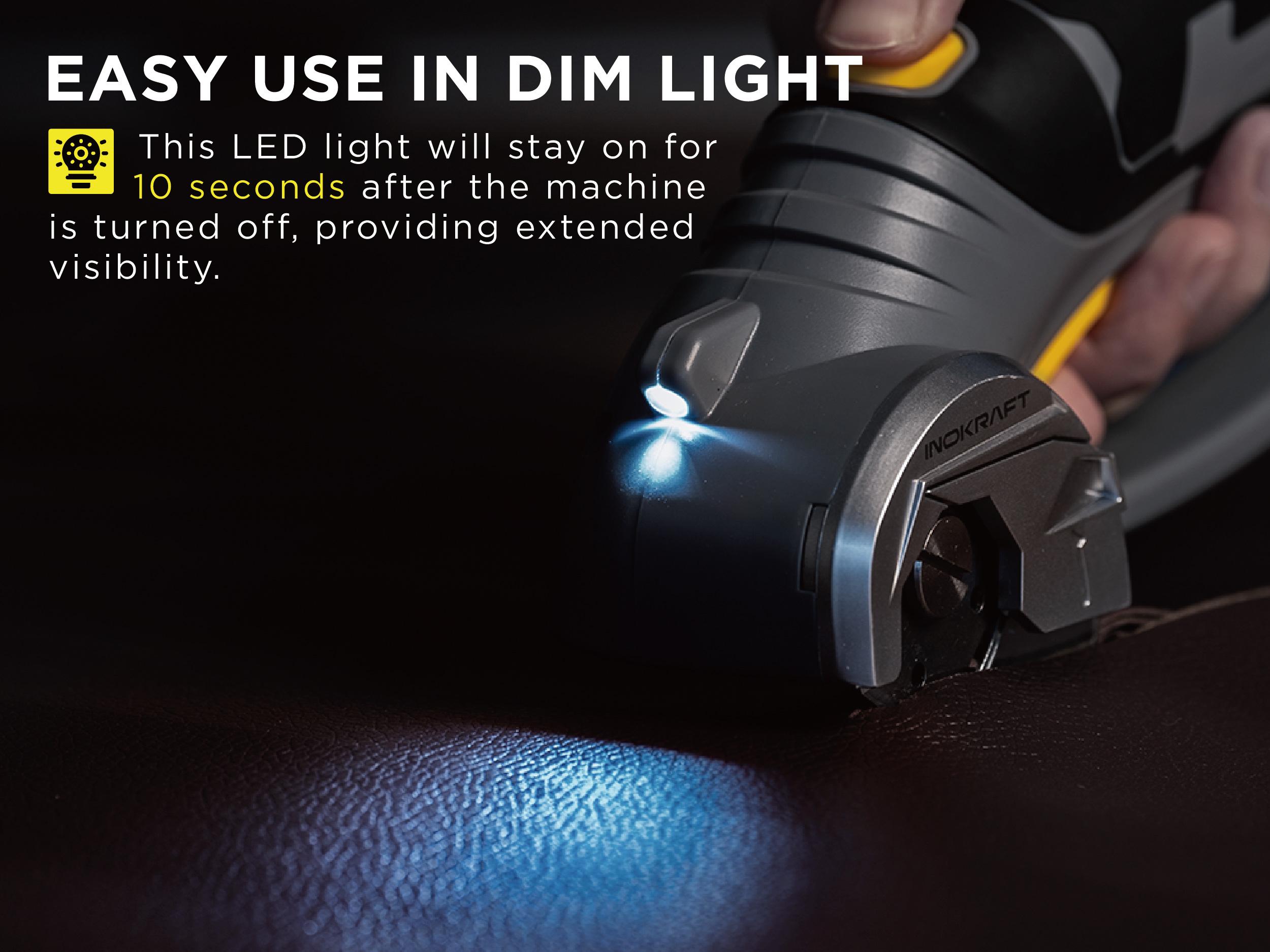 InoKraft 4V Cordless Rechargeable Electric Scissors, Box Cutter, Fabric Scissor, Rotary Cutter for Cardboard Carpet Leather Plastic