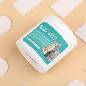 Stop Fighting with Your Pet to Brush Teeth!This Teeth Cleaning Finger Wipes Makes It a Breeze-Pets Love It!50 Clips for Cats and Dogs