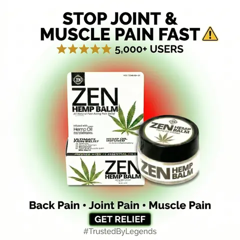 ZEN Hemp Cooling Topical Balm - 20 ml Naturally Derived Plant-Based Botanical Formula, Adult Daily Therapeutic Camphor Aromatherapy, Post-Workout Cool Smooth-Glide Balm Spreads With Ease, Lightweight Clean-Feeling