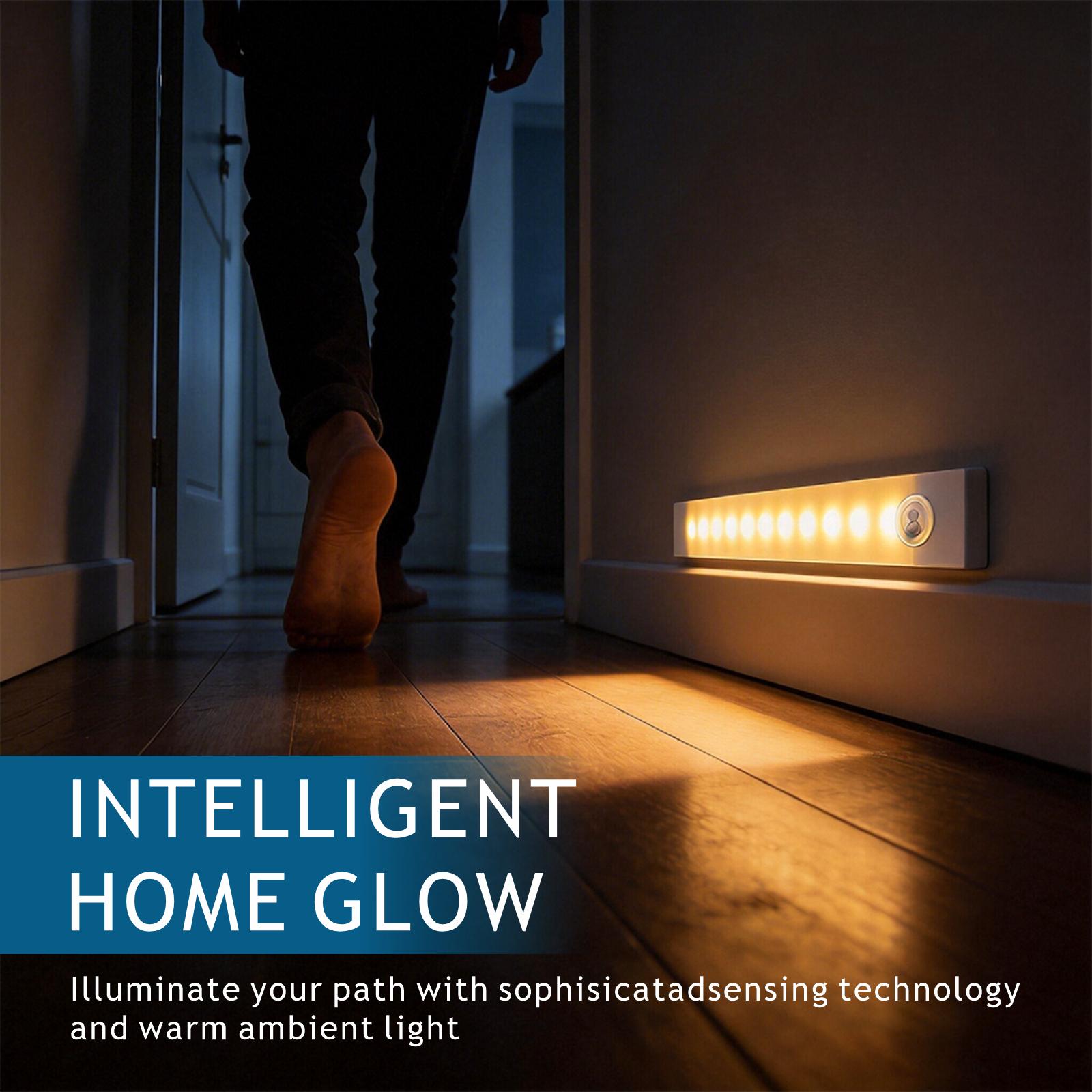 8-inch indoor adjustable motion sensor light for cabinet lighting, USB‑C rechargeable wireless cabinet lighting, countertop lighting for kitchen drawers, wardrobes, and stairs