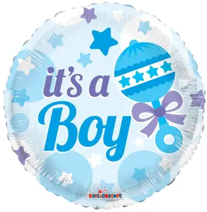 4" Micro Mini It's a Boy Elements Air Fill Only Foil Balloon (5Pack) #15370-04
