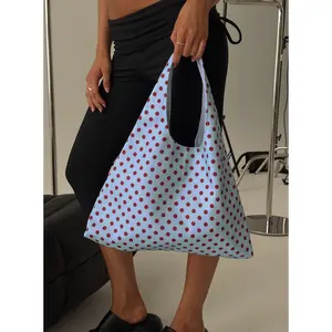 Mayda Tote Bag Red / Blue Polka
