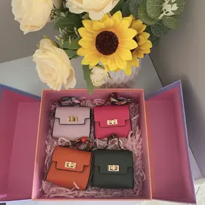 4PCS Mini Kelly Bags Charm, Organize Earphones, Lipstick, Candy & Jewelry, PVC Waterproof Material, Ideal for Women's On-the-Go & Home Storage