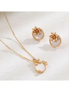 1pc fashion flower shell necklace female shell flower exquisite fashion Joker small fresh jewelry set