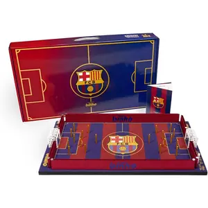 Binho Board Classic Board Game FC Barcelona Football Club Edition - 2-Player Fast-Paced Finger Flicker Pinball Family Board Game - Portable Tabletop Sports Game Set for Any Occasion