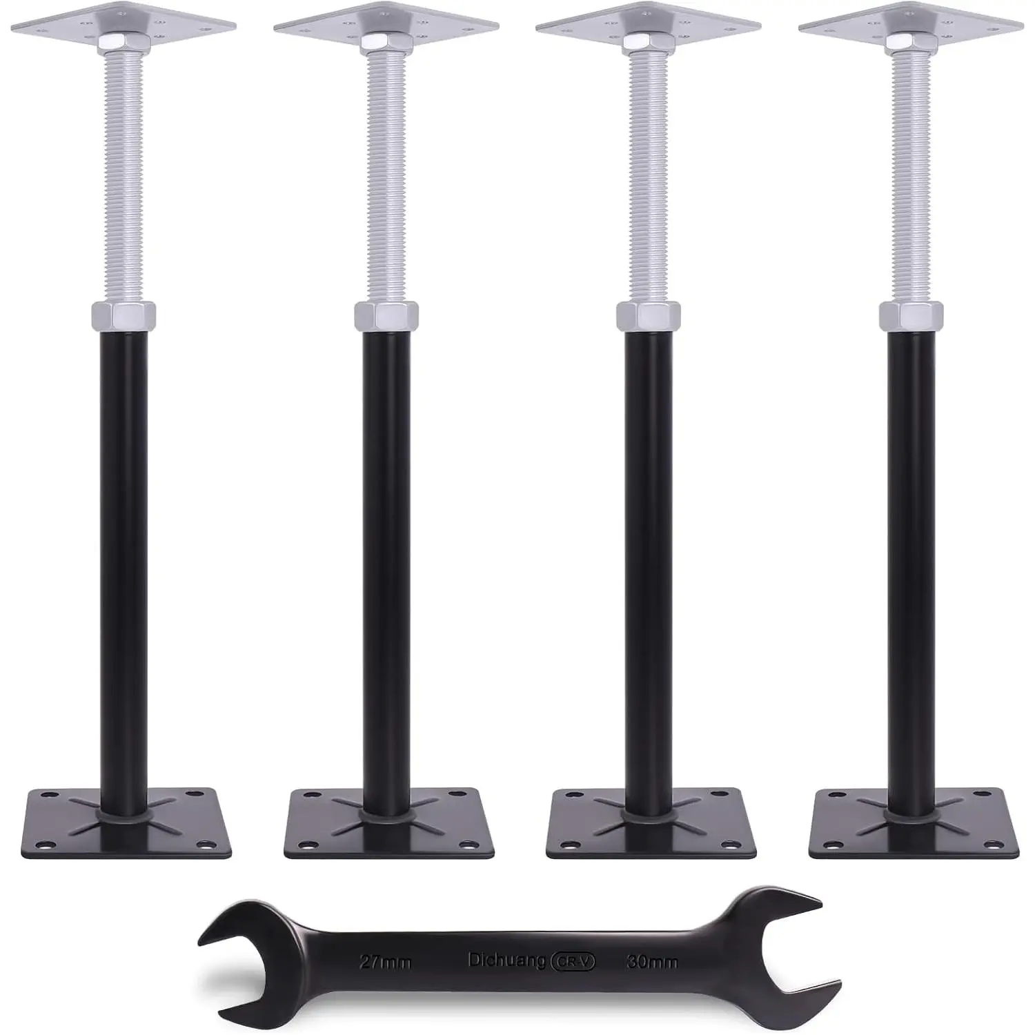 Jacks, 4 PCS Post Joist Jacks for Leveling, 11" - 16.5" Adjust, Screw Jacks for Temporary - 11000 lbs Max Load Capacity (Each)