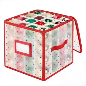 Christmas Tree Ball Organizer Ornament Storage Containers,Ornament Storage Box Hard Plastic Containers 64 Holiday Ornaments