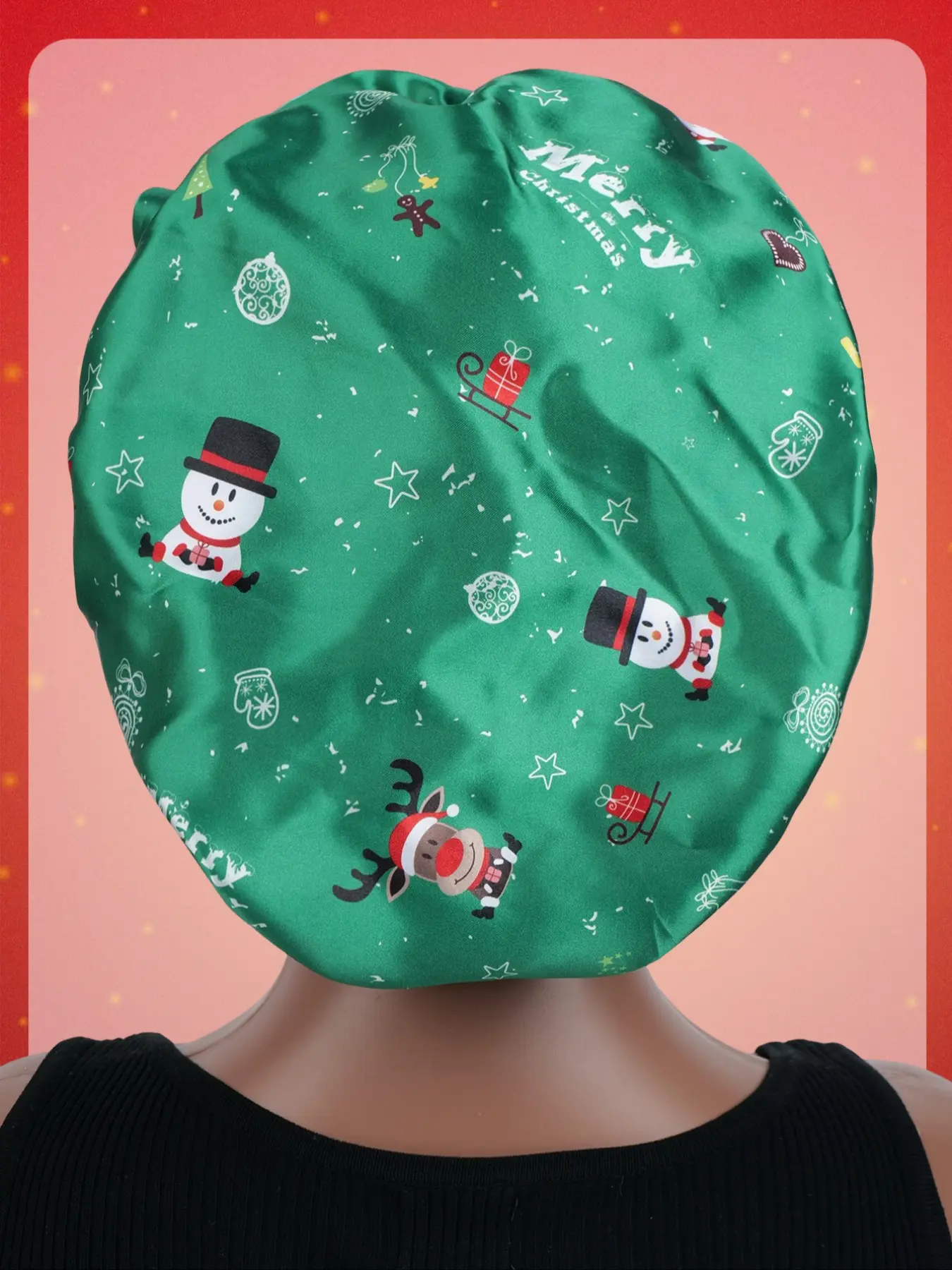 Christmas Sleep Cap, Cute Trendy Christmas Gift, Protects Hair, Daily Wear, Unisex Sleeping Hat, Student Couple Sleep Hat