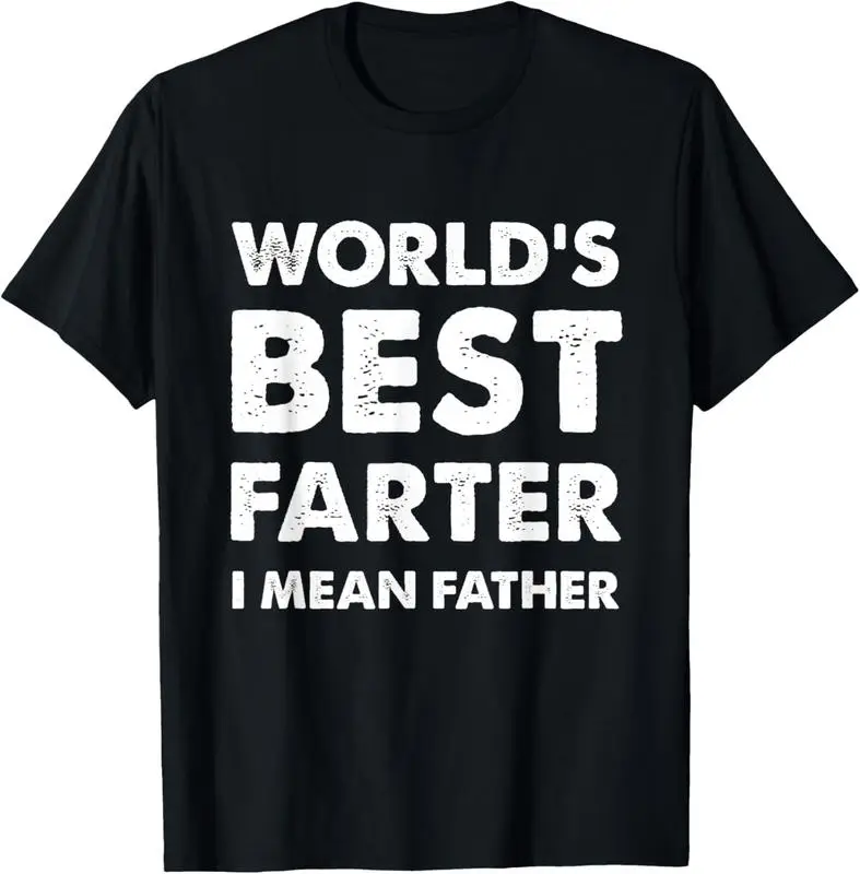 [100% Cotton] Father's Day Retro World's Best Farter Dad Joke T-Shirt Premium Cotton Apparel Fathersdaygift Graphic Tees Men graphic tee Streetwear