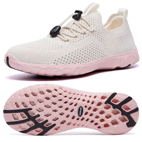 KOLILI Women's Water Shoes - Quick Drying Slip-On Swimming Shoes, Water Resistant Footwear with American Sizes, EVA Midsole, Lightweight, Skin-Friendly, Breathable Ankle Design for Pool, Hiking High Impact Pressure Sports | Spotlight Day