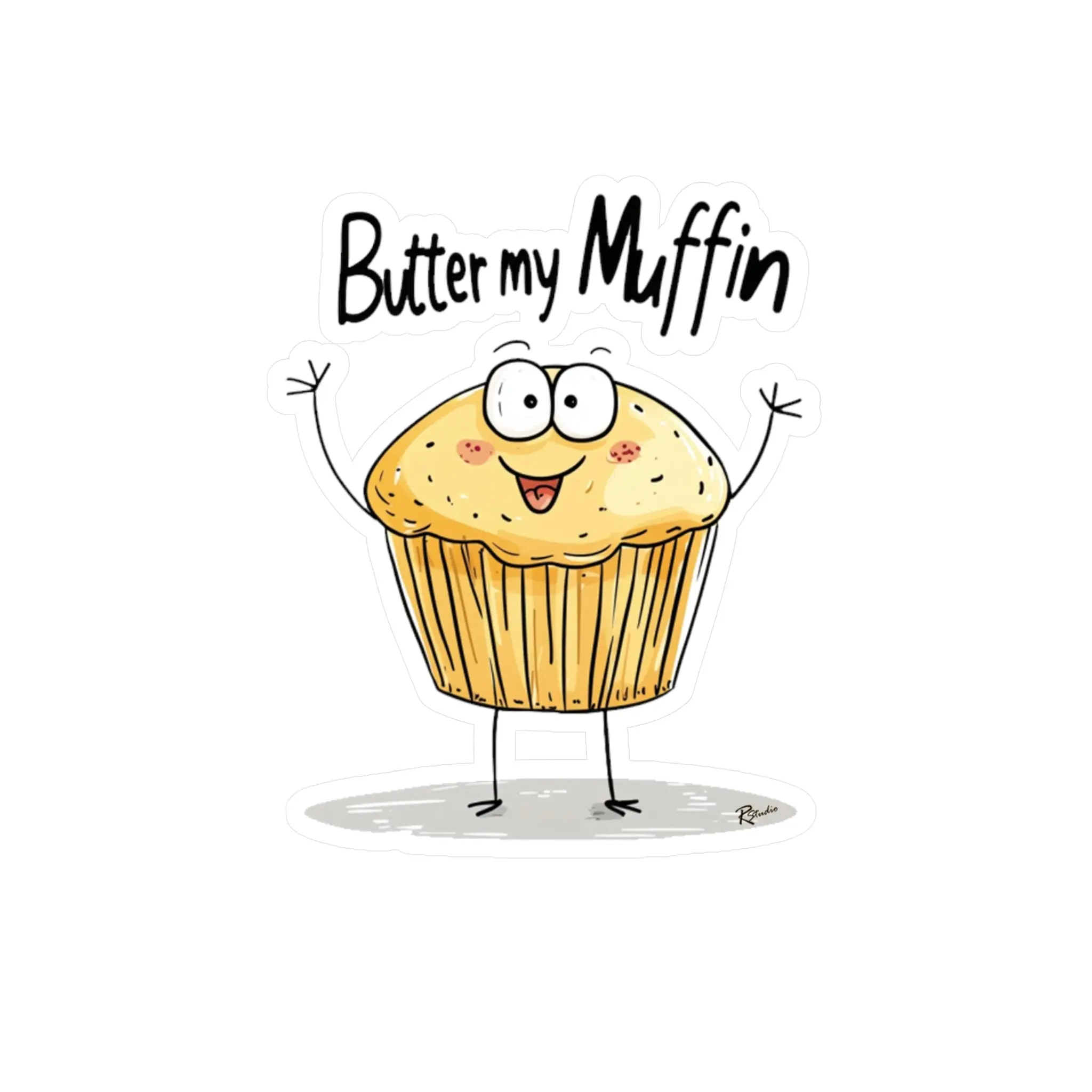 Naughty Nibbles Funny Adult Humor Muffin Vinyl Kiss-Cut Decals - Durable & Removable