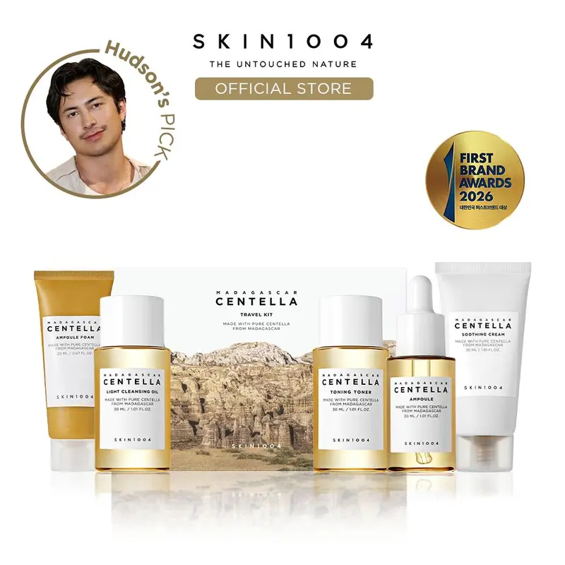 [SKIN1004 Official Shop] Madagascar Centella Travel Kit - Moisturizing Gentle Skincare Kit for Deep Cleansing, Foam, Soothing Cream