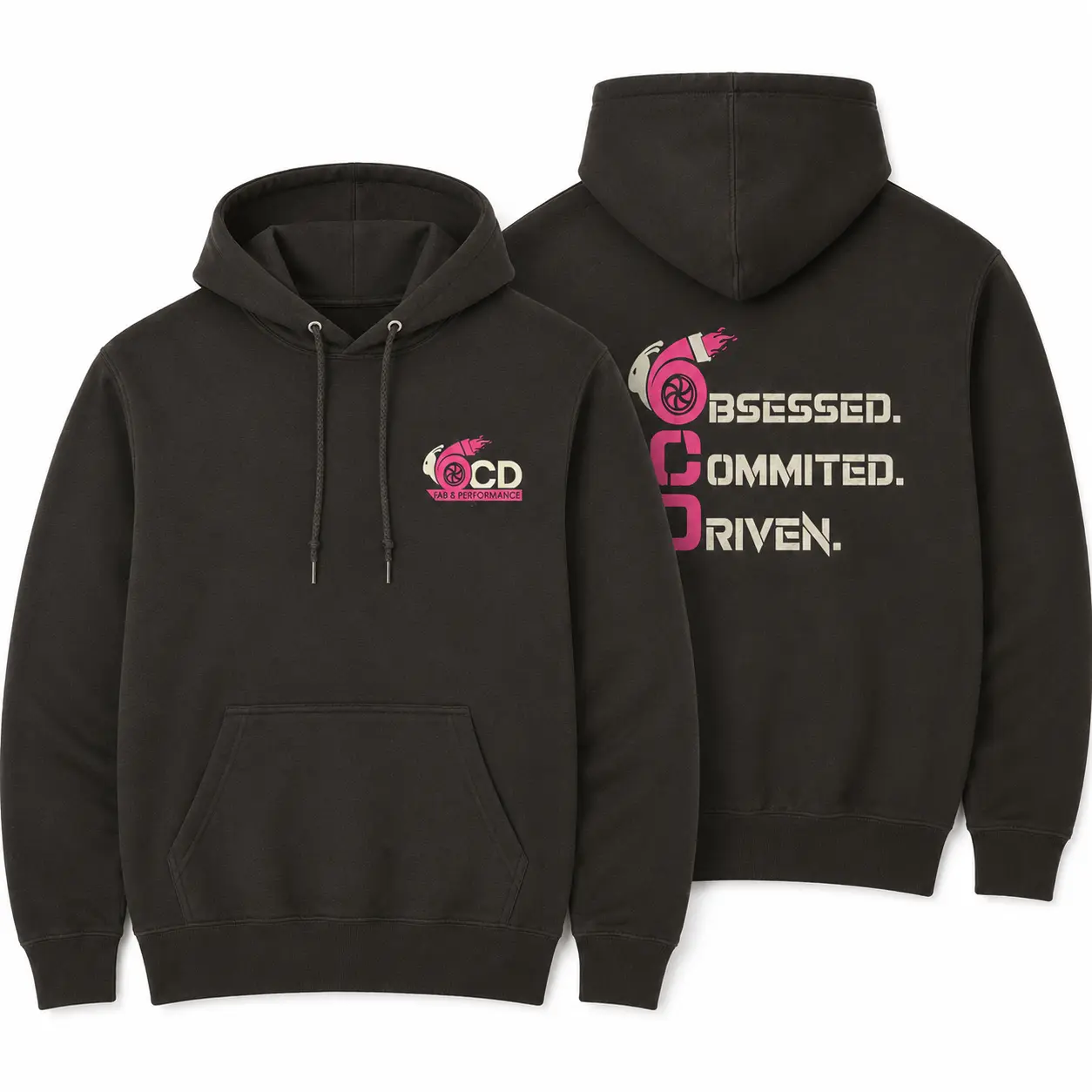 OCD Sassy Black/Pink Hoodie OCD Sassy Black/Pink Hoodie