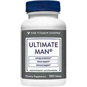 The Vitamin Shoppe Ultimate Man Multivitamin & Multimineral - Energy Production, Immune, & Stress Support (180 Tablets)